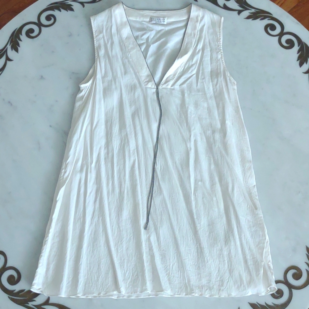 Brunello Cucinelli monili beaded necklace blouse